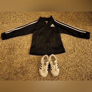 2T Adidas shoes and jacket